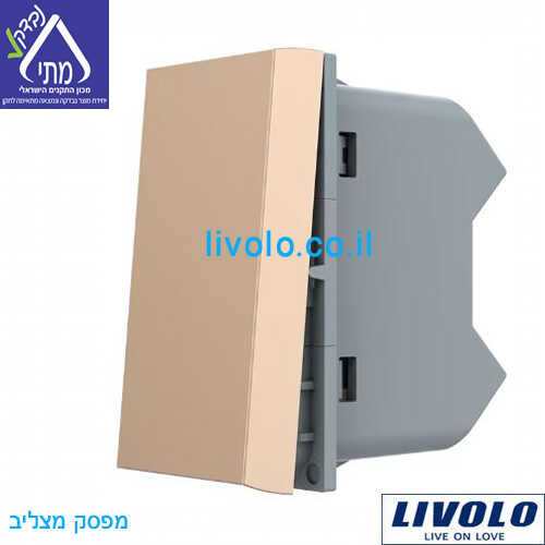 מפסק מצליב 1 מודול זהב LIVOLO VL-FCMM10A-1AP